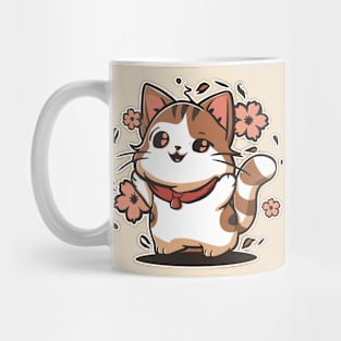 Carefree Kawaii Cat Mug